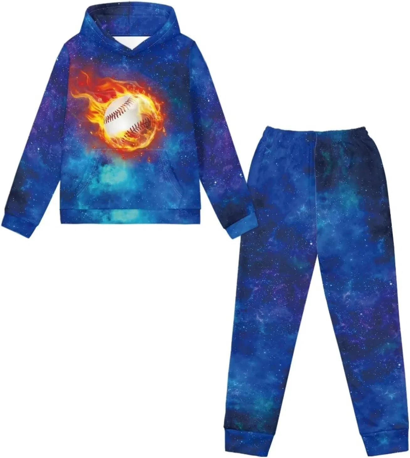 Детский спортивный костюм из худи и джоггеров Uppodwarkid, 2 предмета, Galaxy and Baseball — фото 2