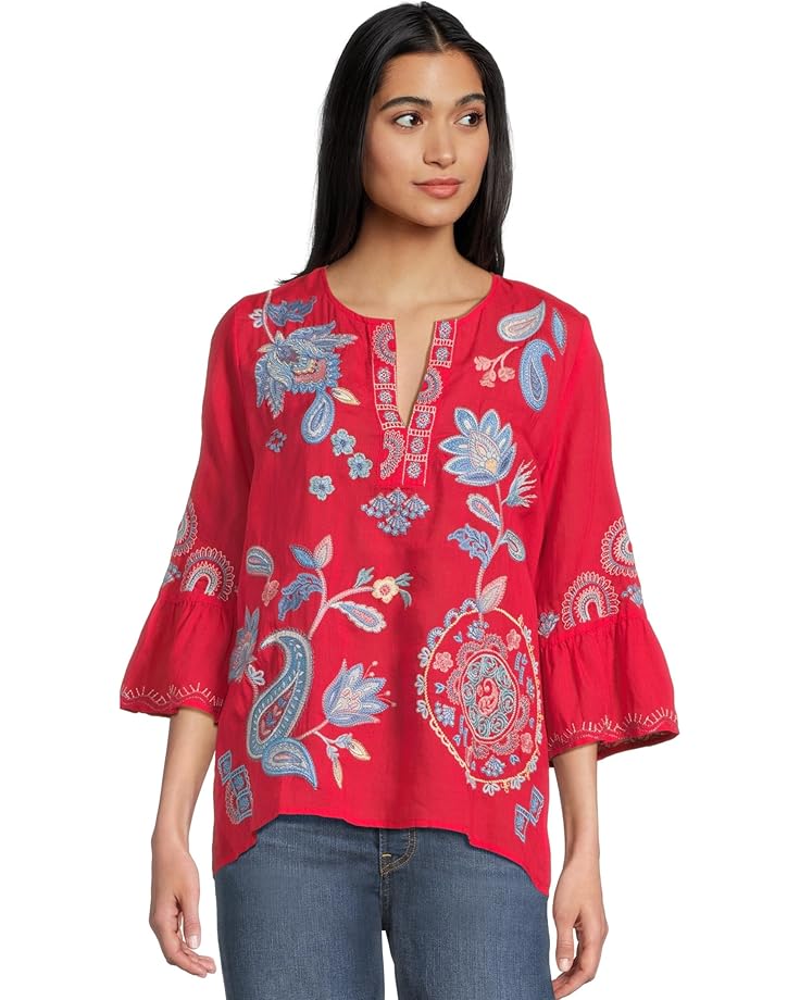 

Женская блуза с оборками на рукавах Johnny Was, Watermelon