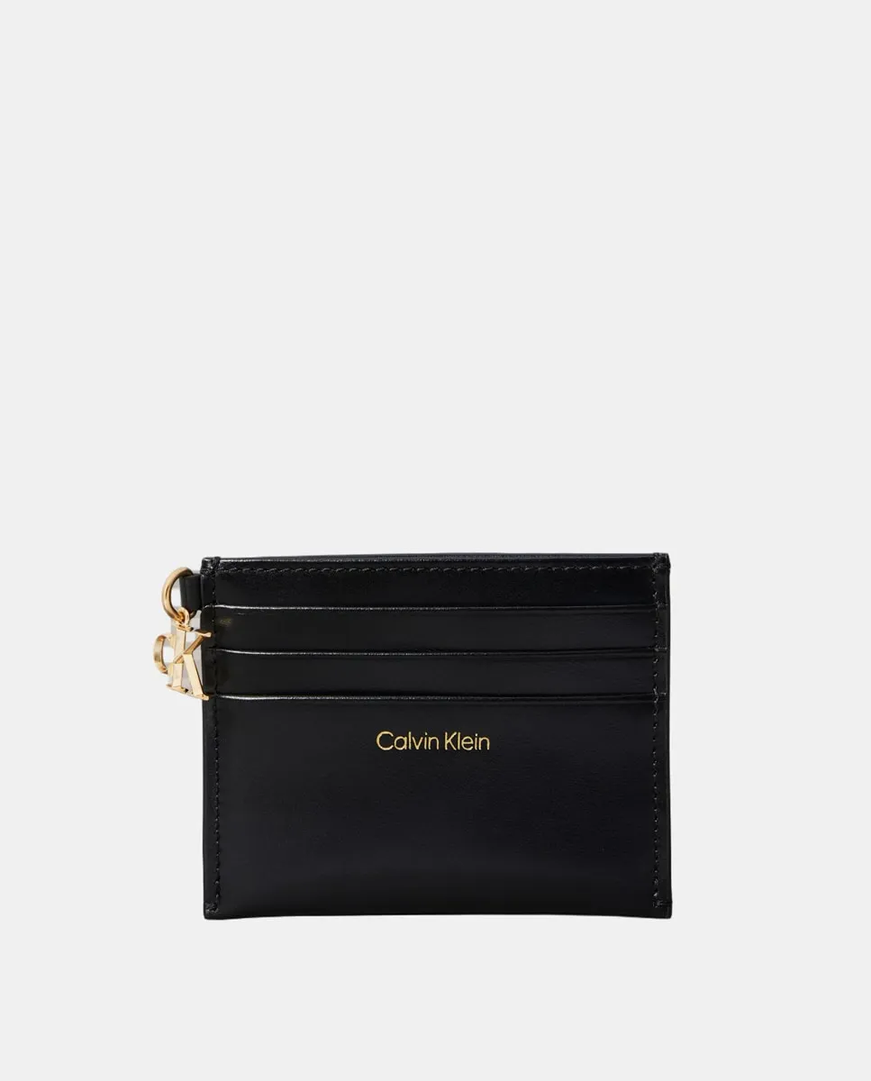 

Женский кардхолдер с металлическим логотипом CK Calvin Klein, черный