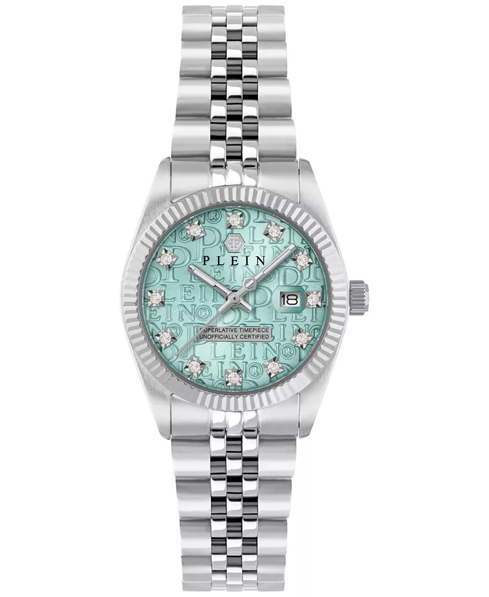 

Женские часы Date Superlative на стальном браслете, 28 мм Philipp Plein