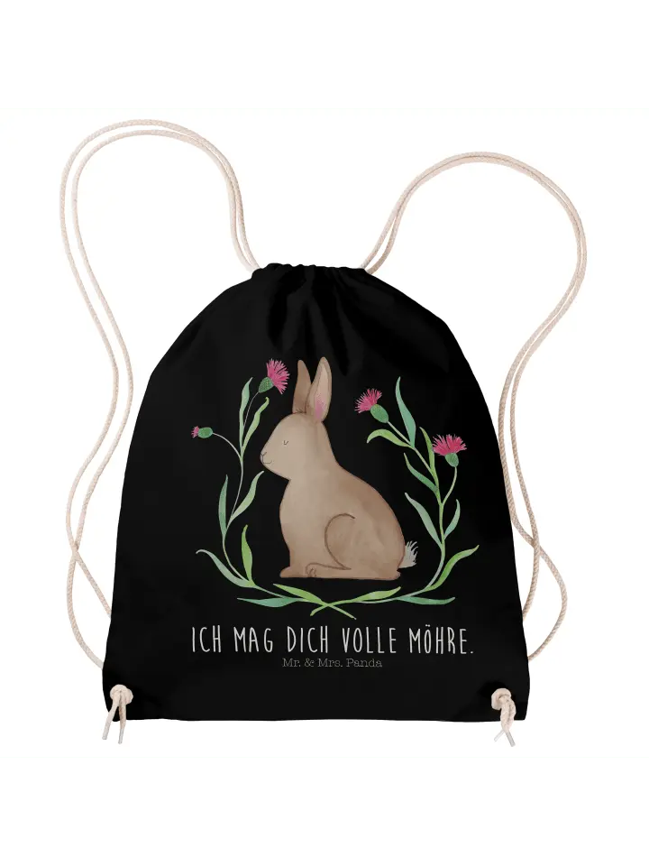 

Спортивная сумка Mr & Mrs Panda Sportbeutel Hase Sitzen, черный