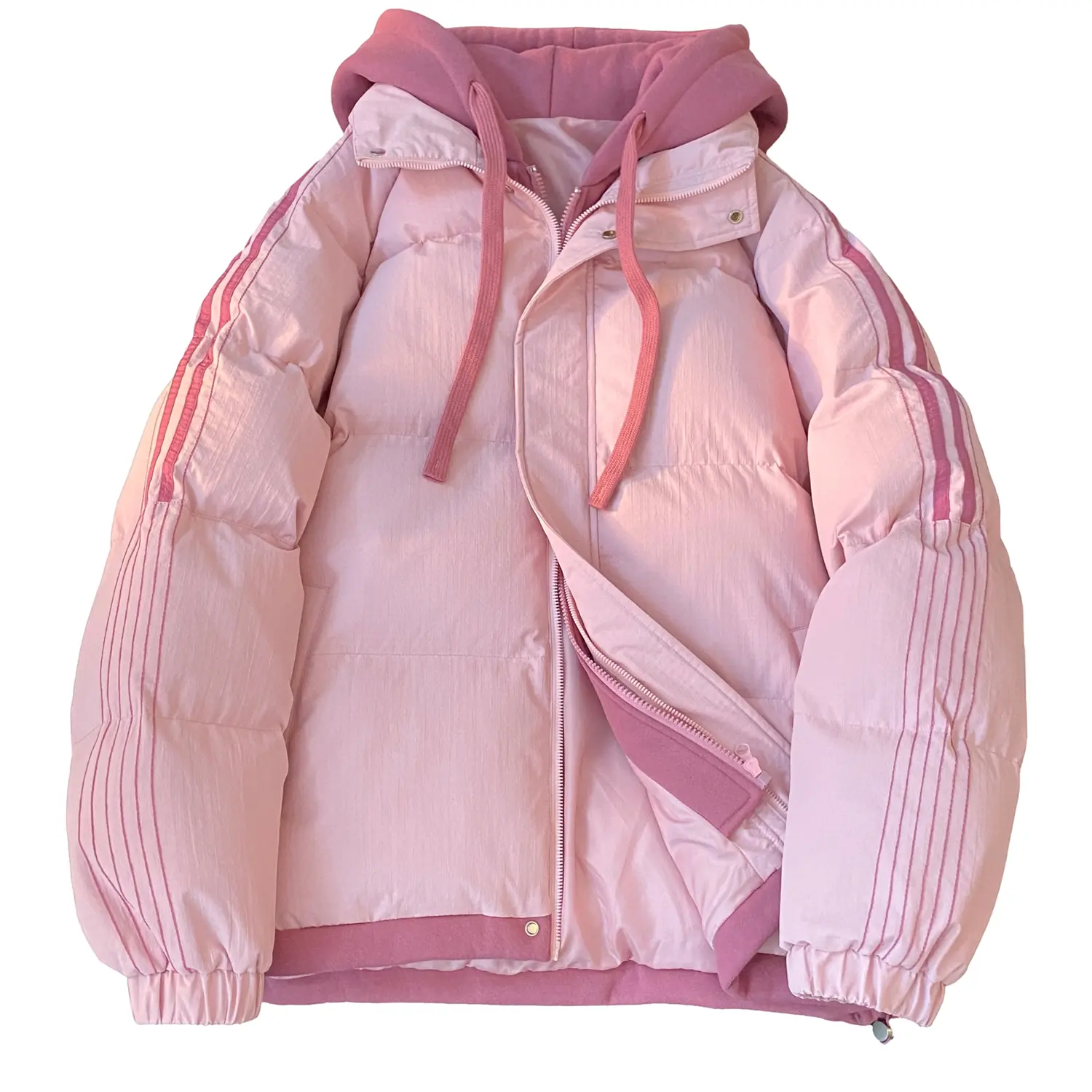 

Пуховик женский с капюшоном, утепленный флисом WARRIOR, 77 cherry blossom розовый[upgraded padded and thickened]