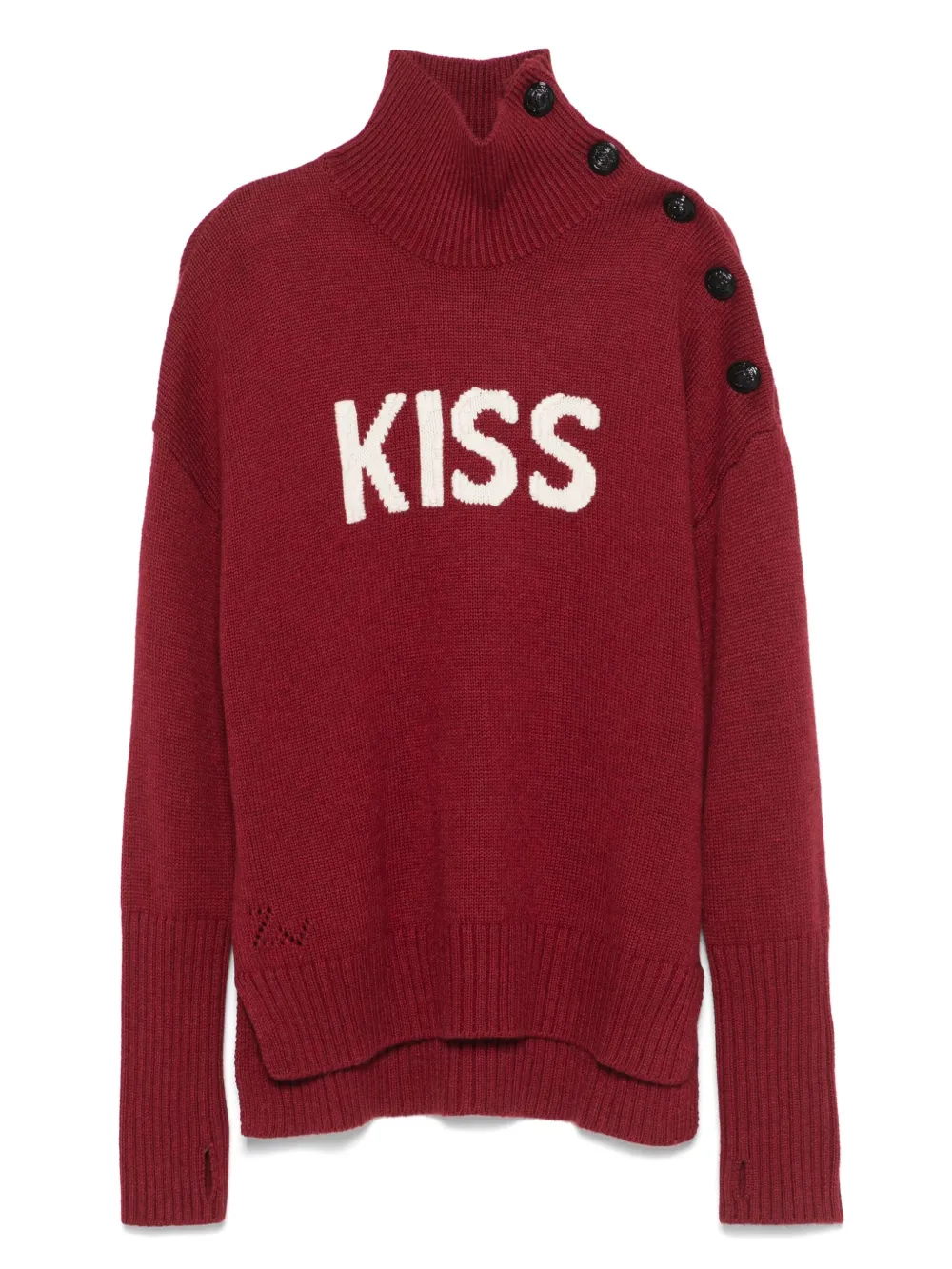 

Свитер вязки интарсия Zadig & Voltaire Kids, красный