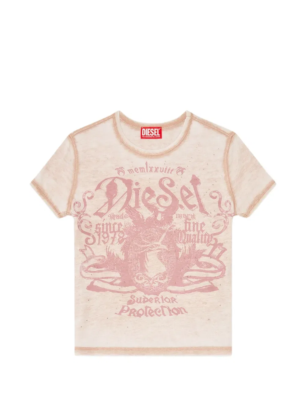 Футболка T-Uncuties Diesel, розовый