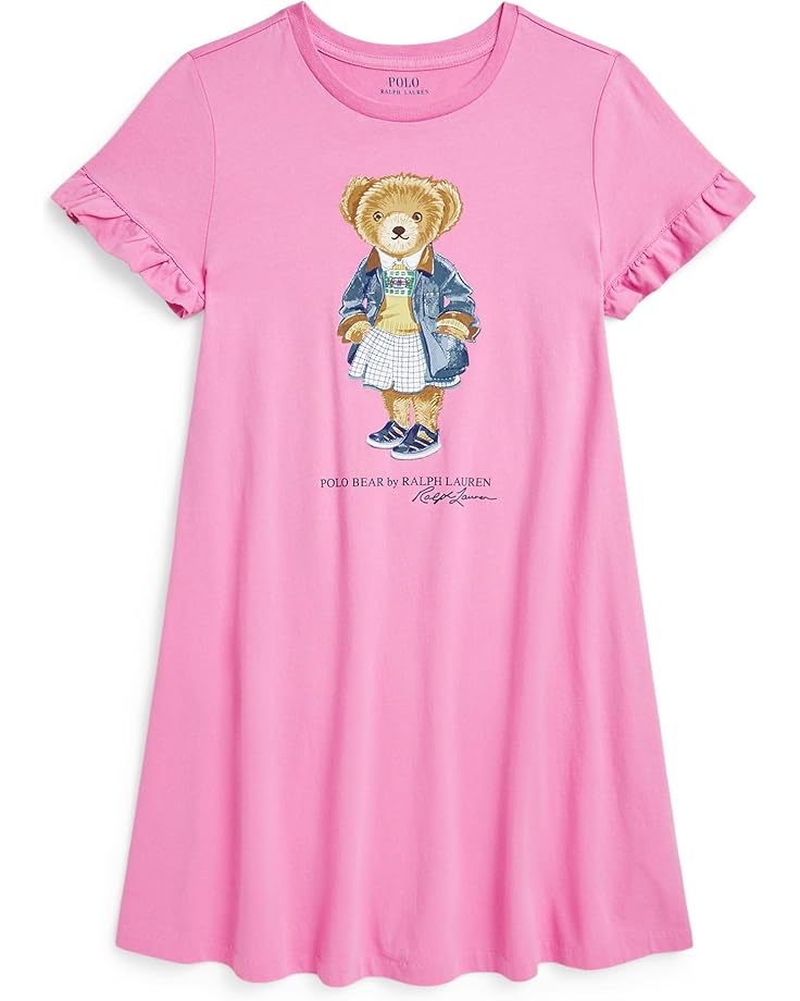 

Платье Polo Ralph Lauren Kids Polo Bear Cotton Jersey Dress, цвет Laguna Pink