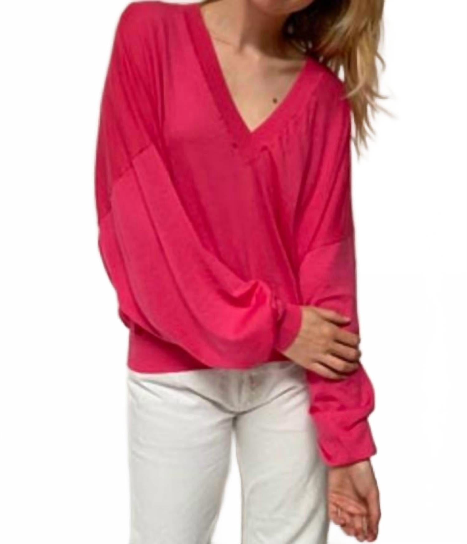 

Женский укороченный топ из тонкого трикотажа в ярко-розовом цвете Jumper1234