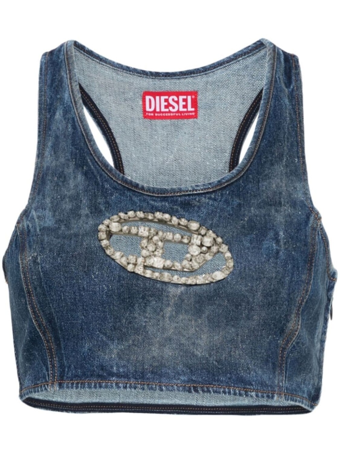 

Diesel топ De-Top-Fsd с кристаллами, синий