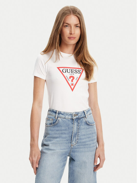 

Футболка обычного кроя W4YI04 J1314 Guess Jeans, белый