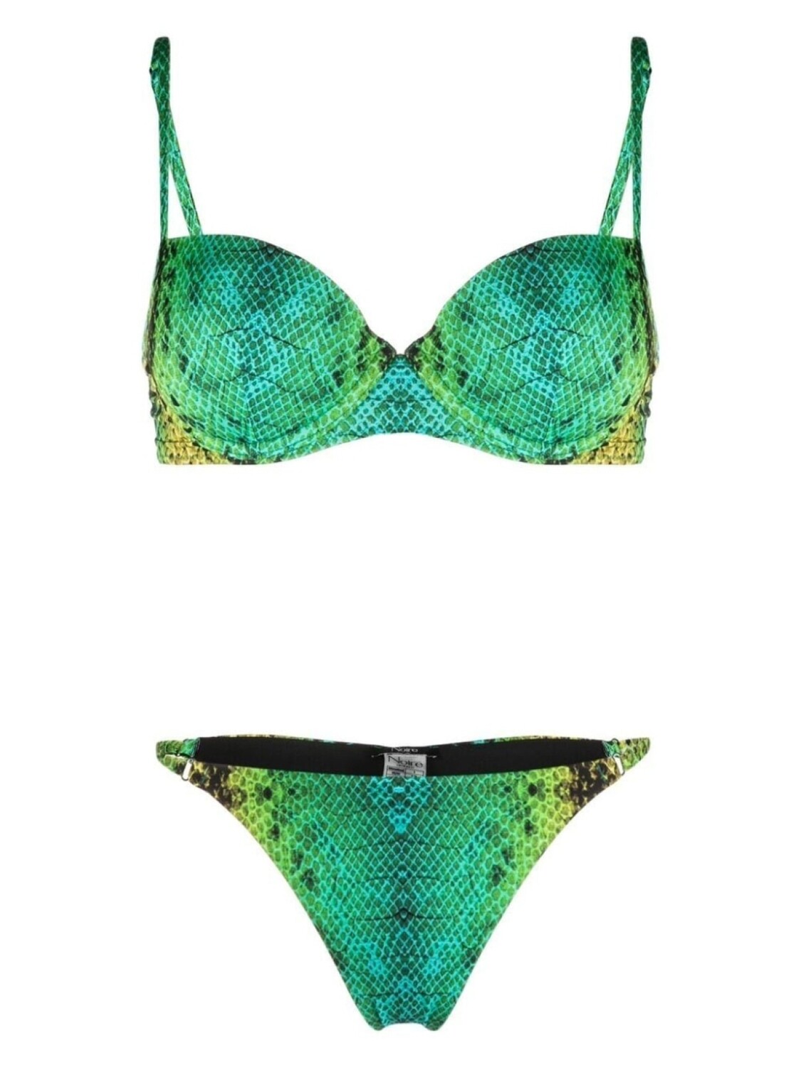 

Noire Swimwear бикини со змеиным принтом, зеленый