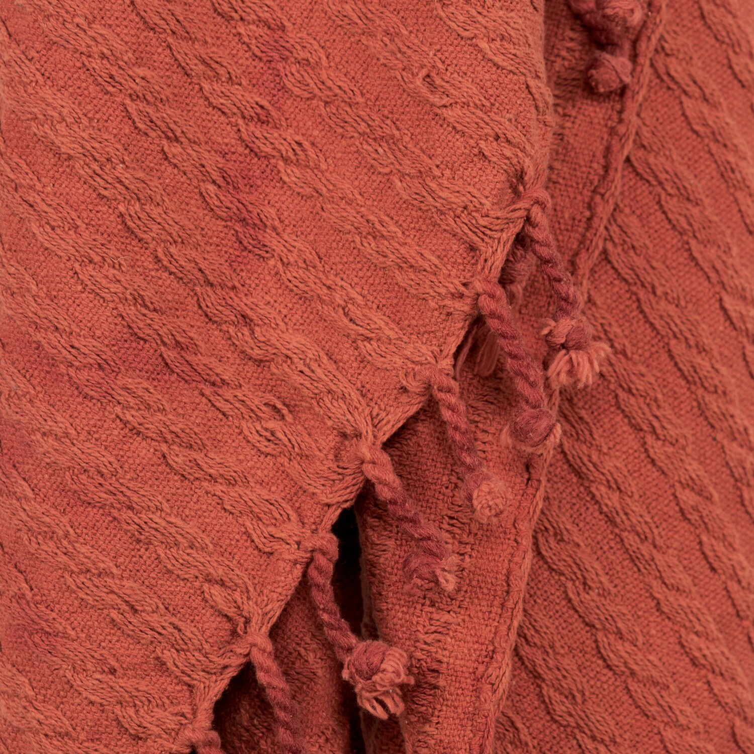 

Вязаное одеяло из 100% хлопка Burnt Orange Homezia, цвет Multicolored