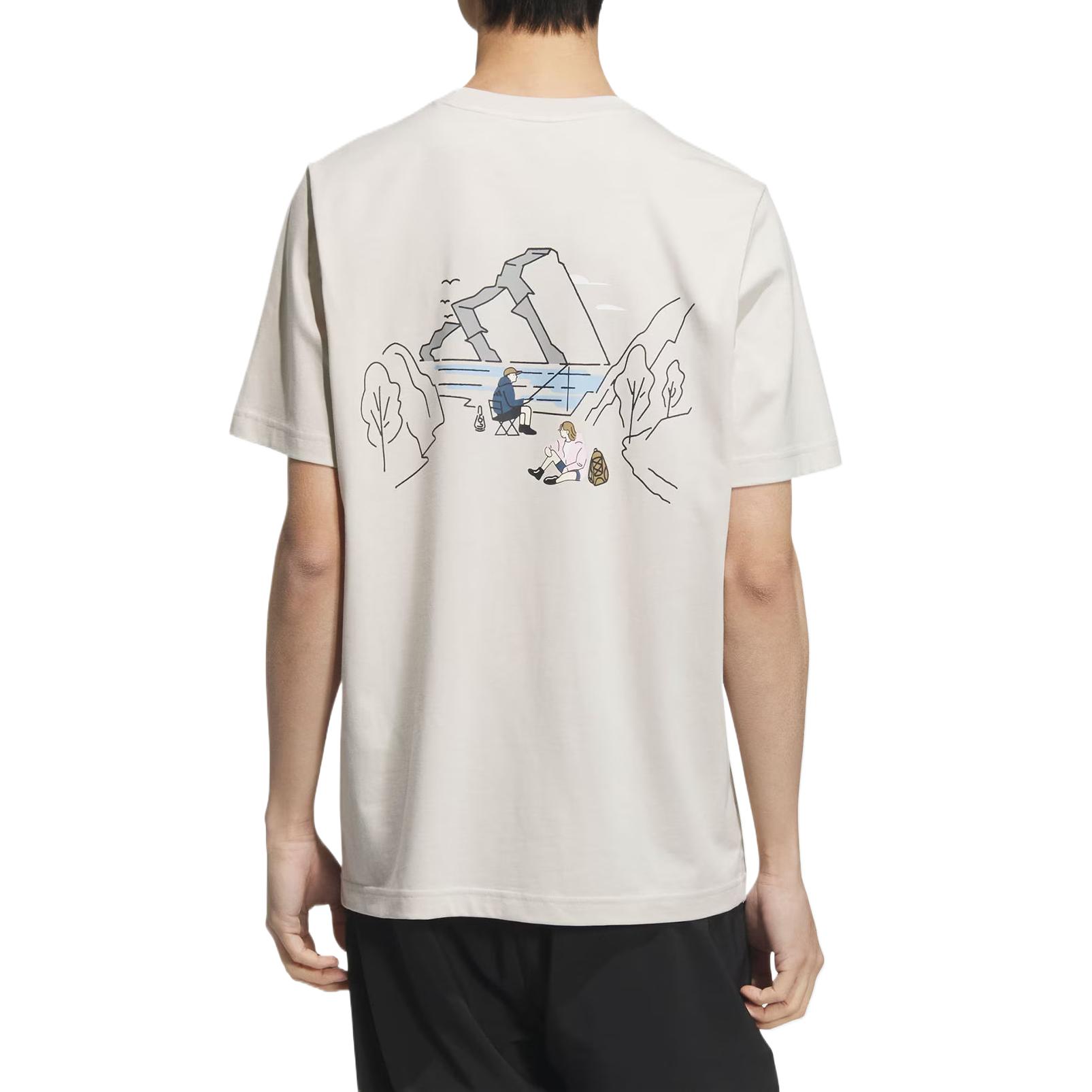 Adidas Графическая футболка с коротким рукавом T Shirt Unisex Bauxite Brown — фото 4