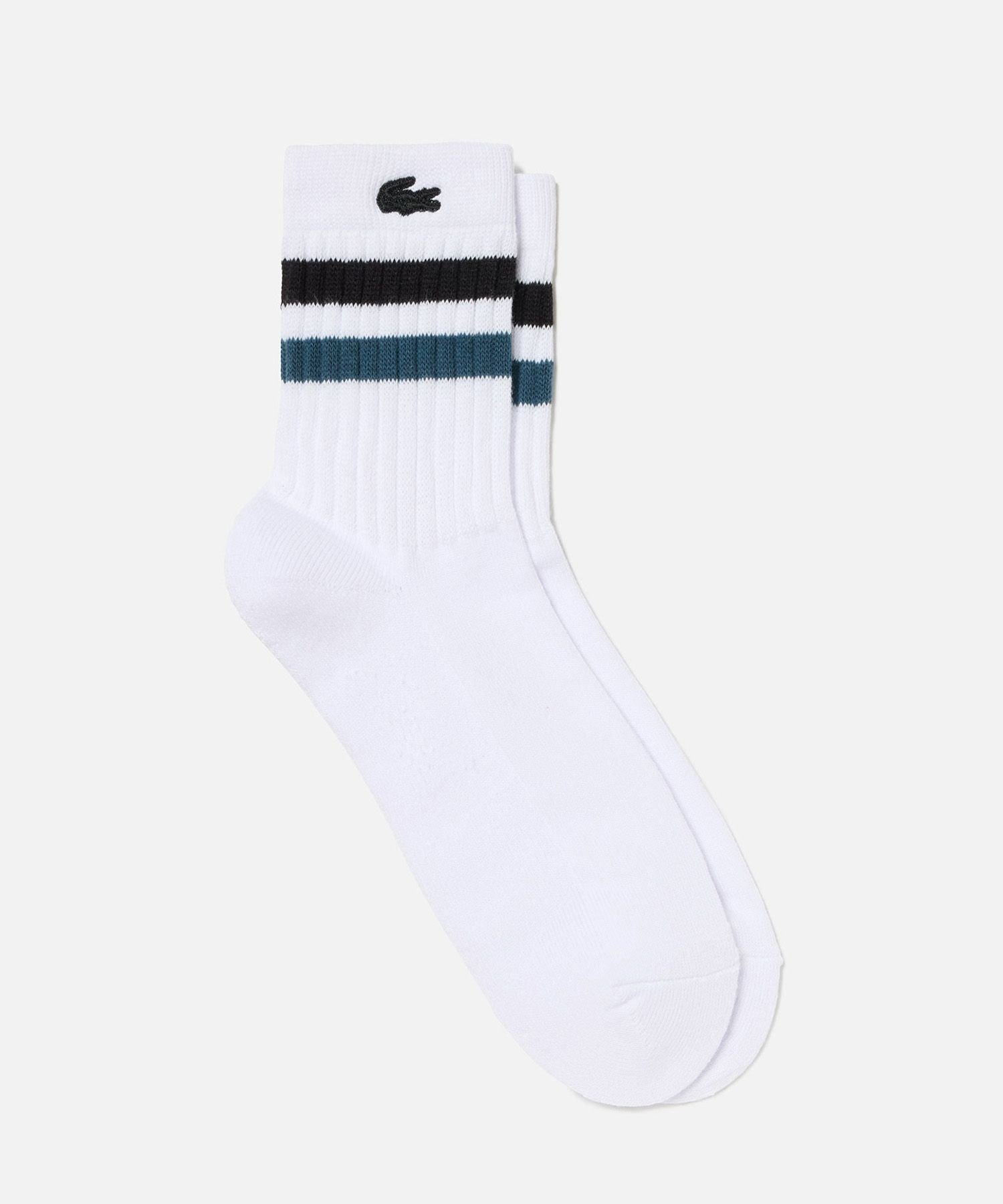 Короткие носки Amerib на подкладке LACOSTE, White x Black