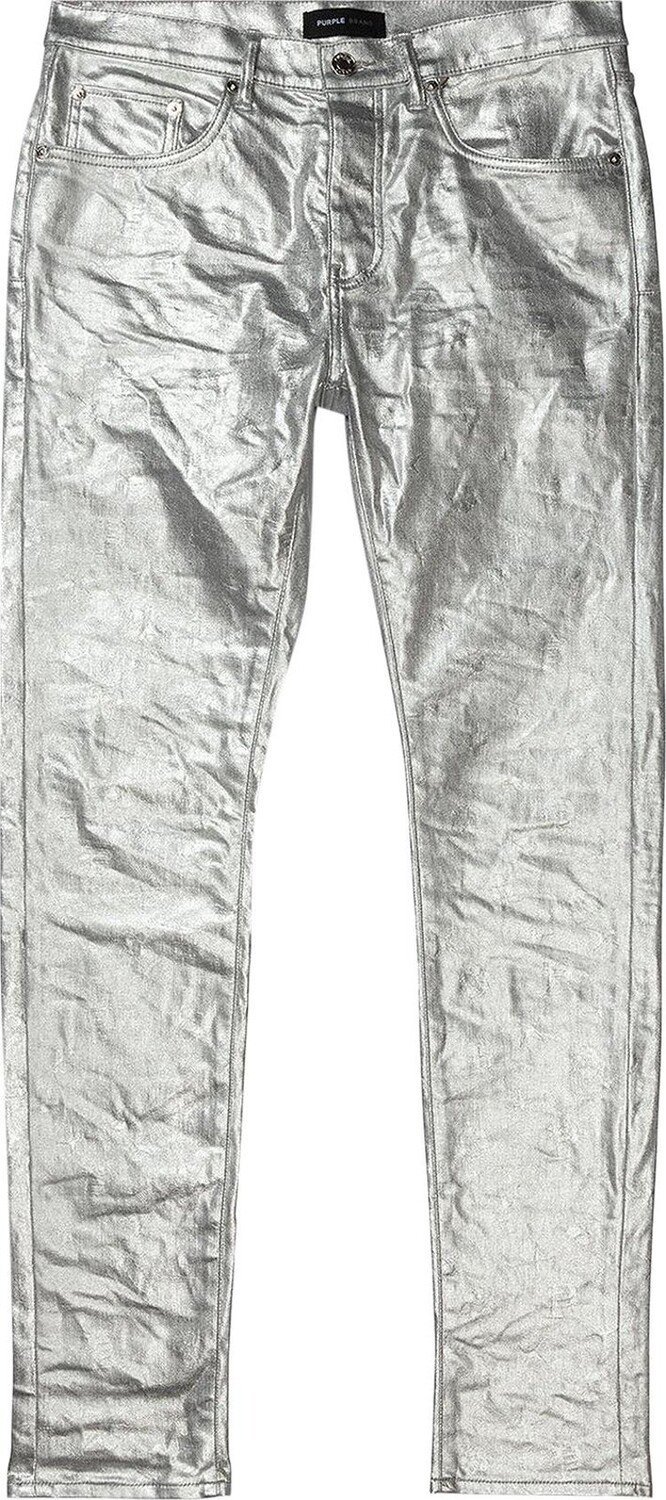 

Брюки PURPLE BRAND Metallic Monogram 'Grey', серый