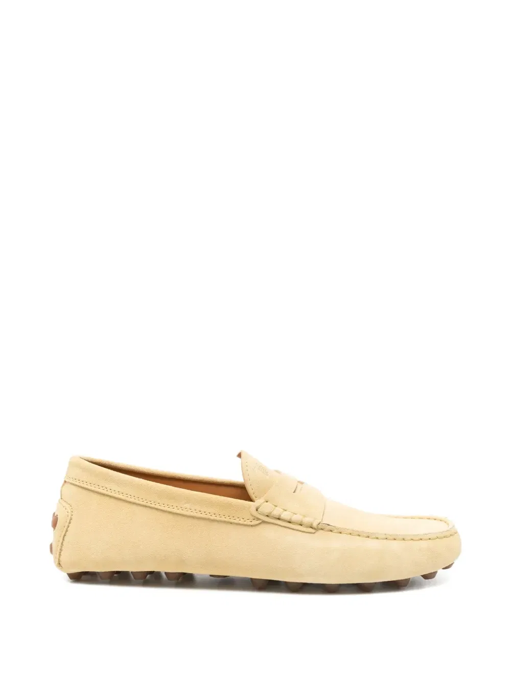 Кожаные лоферы Gommino Bubble TOD'S, желтый
