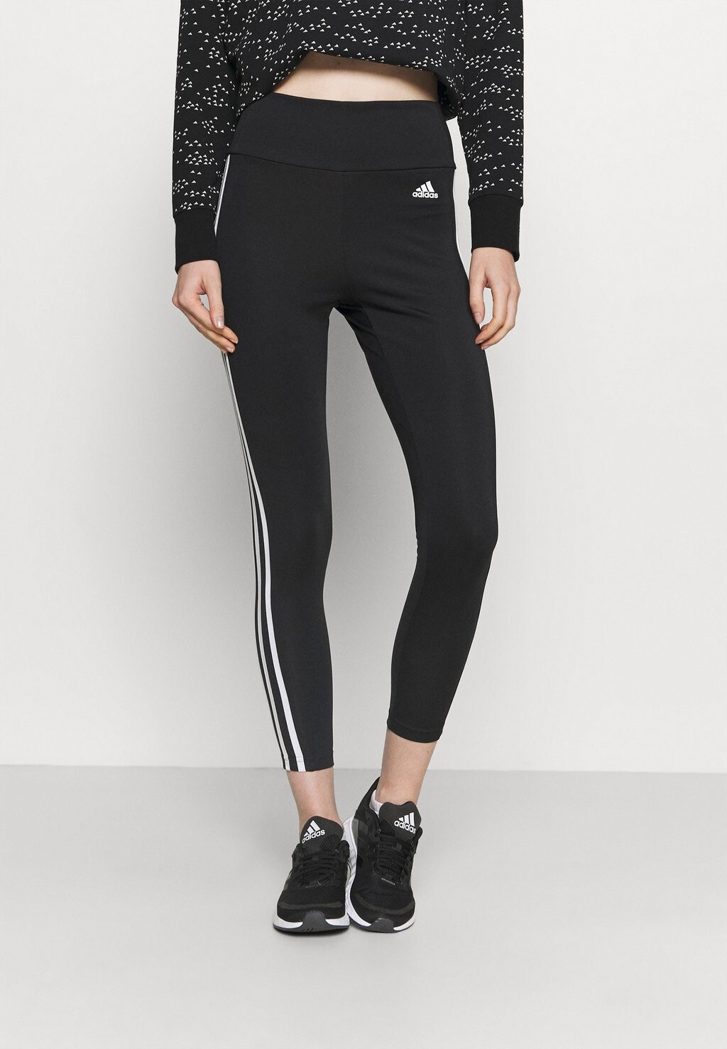 

Тайтсы Adidas, черно-белый, Черный, Тайтсы Adidas, черно-белый