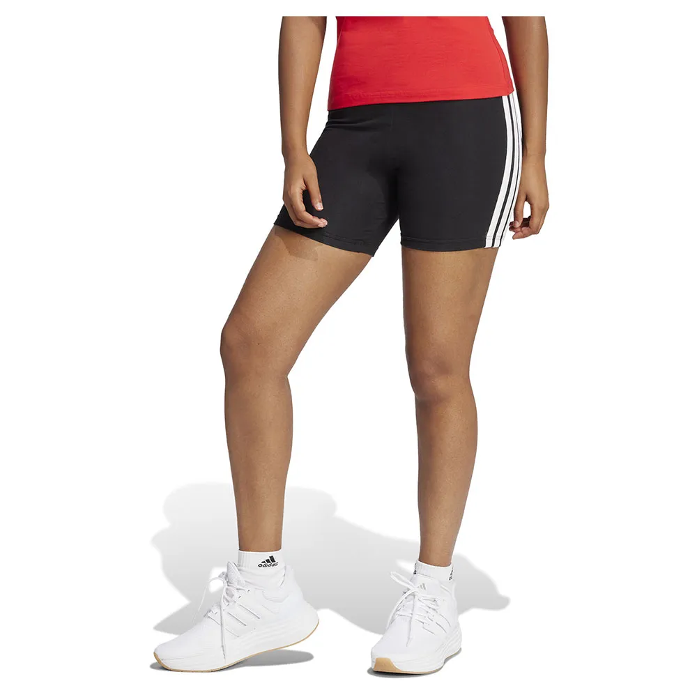 

Леггинсы adidas Essentials 3 Stripes Biker high waist short, черный