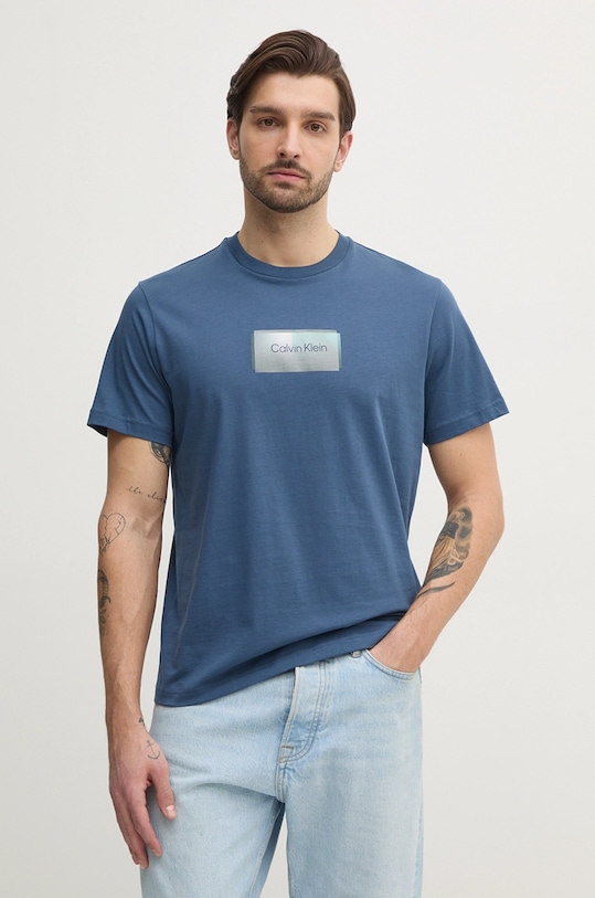 

Хлопковая футболка Calvin Klein, синий