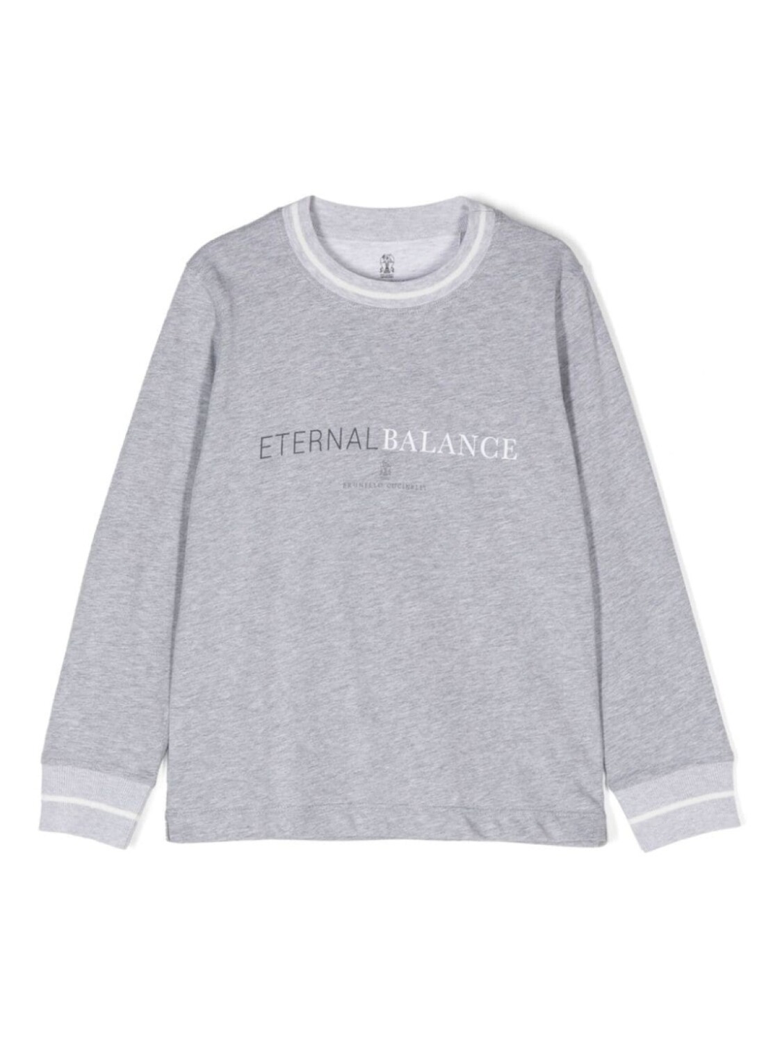 

Brunello Cucinelli Kids толстовка с логотипом, серый