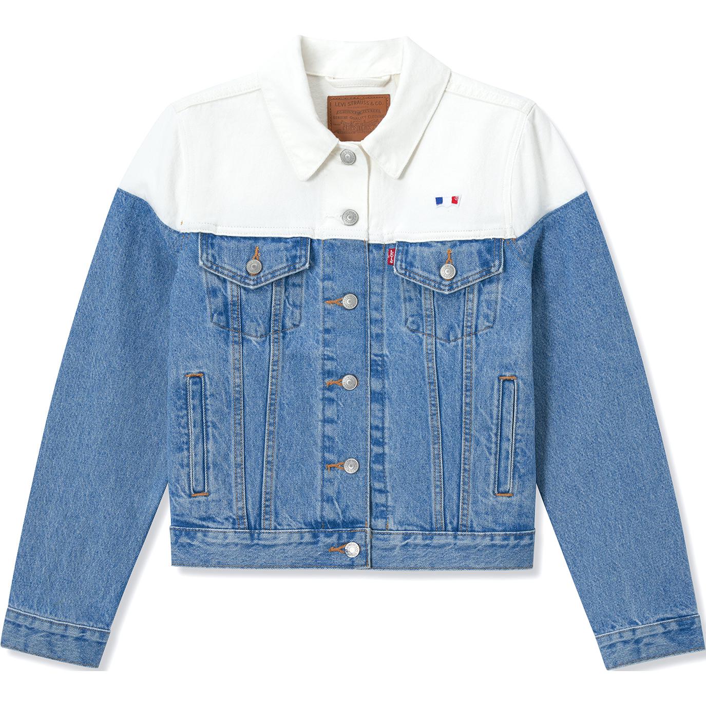 

Джинсовая куртка Levi’s синяя белая разноцветная
