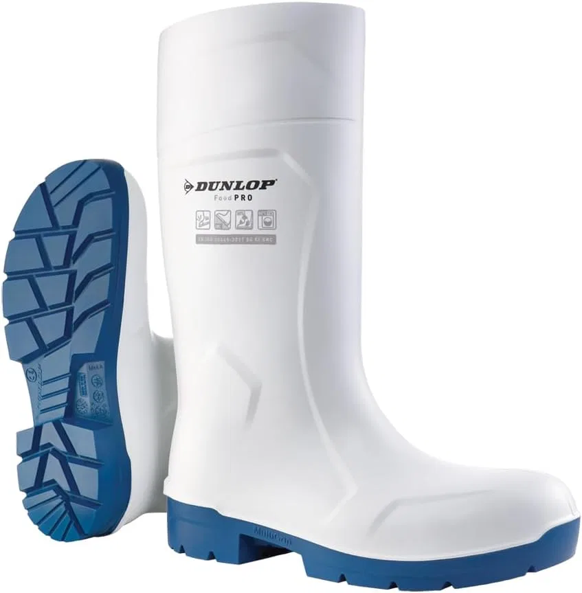 Защитные ботинки DUNLOP Purofort FoodPro BioBased MultiGrip Safety S4, белые (белый, европейская система размеров обуви, для взрослых, числовая система, M, 45)