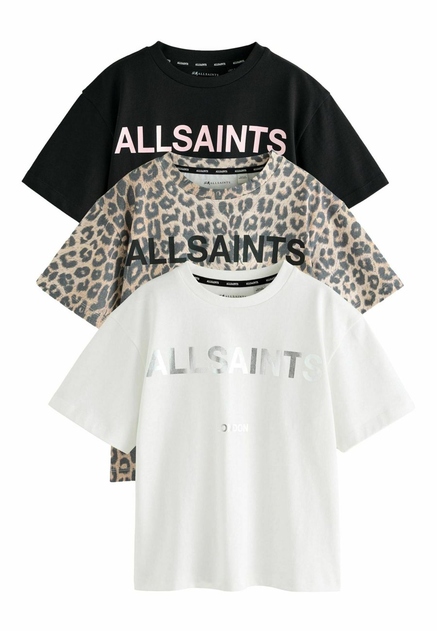 Футболка smALLSAINTS LOGO 3 PACKS, Leopard Black/Multi-Coloured
