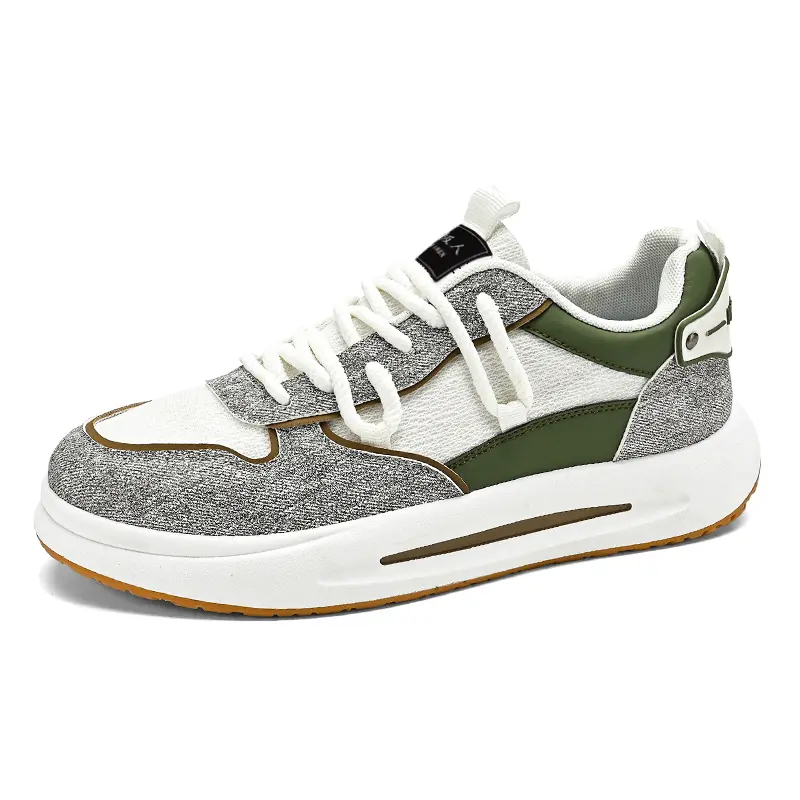 

NANJIREN Низкие повседневные кроссовки мужские серо-зеленые, цвет Gray Green