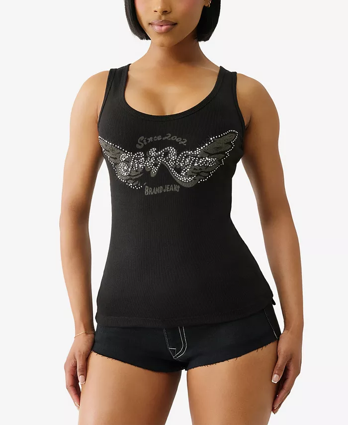 

Женский топ Heritage Classic с круглым вырезом True Religion, черный
