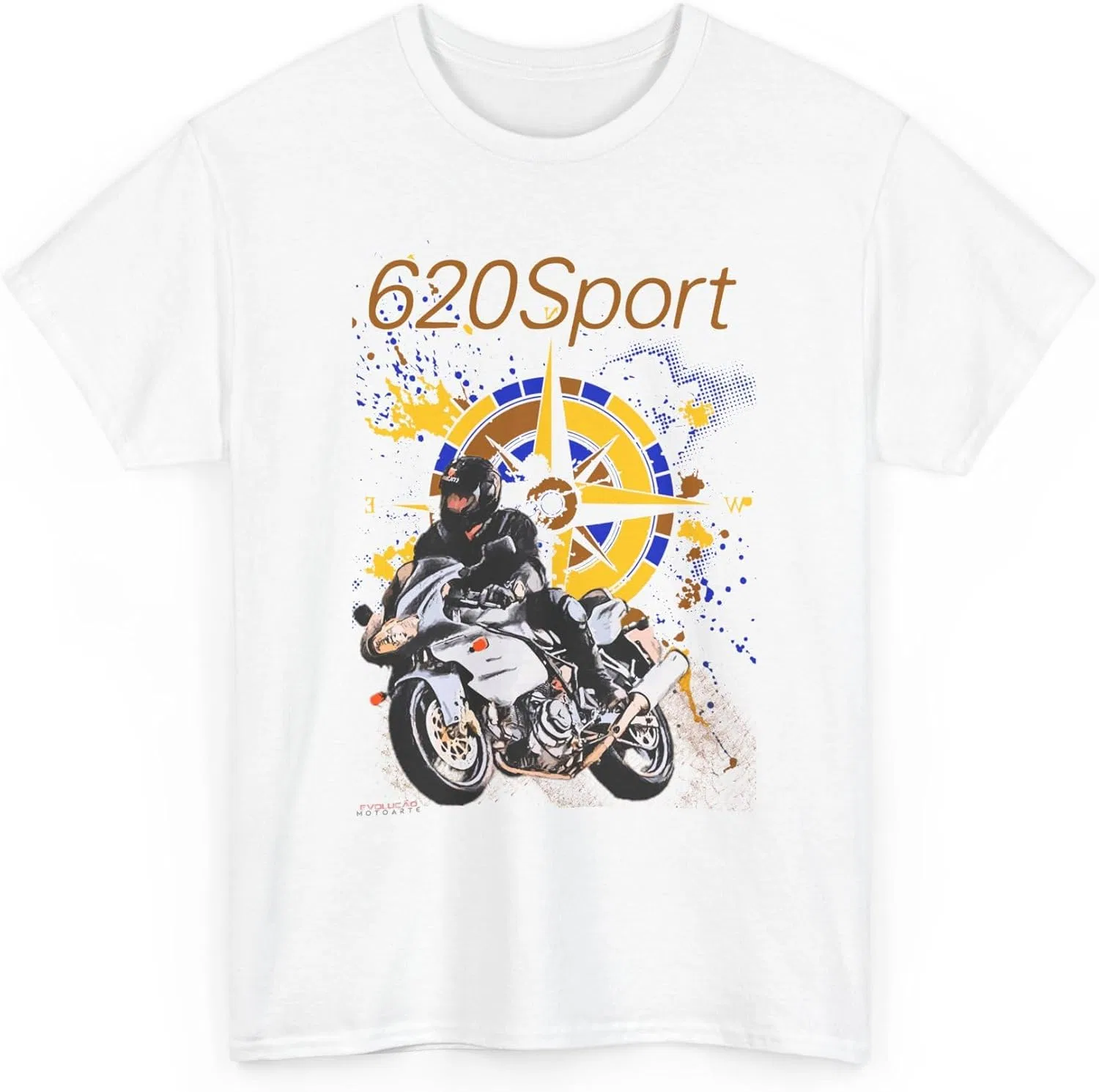 Футболка для поклонников 620 Sport - Итальянский V-образный двухцилиндровый двигатель с воздушным охлаждением - Классическая футболка Desmo