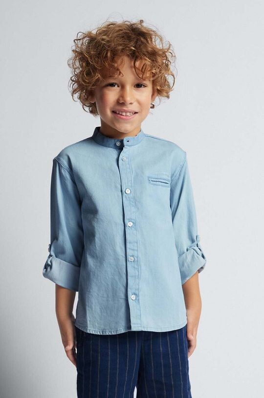 

Mayoral Детская хлопковая рубашка, синий