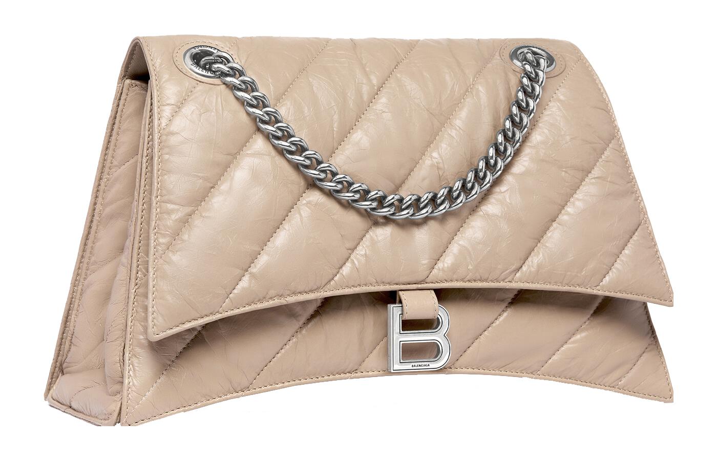Сумка через плечо из телячьей кожи Balenciaga женская бежевая — фото 2