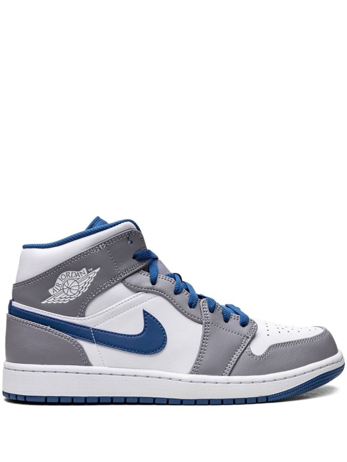 

Кроссовки Jordan Air Jordan 1 Mid, белый/серый/синий