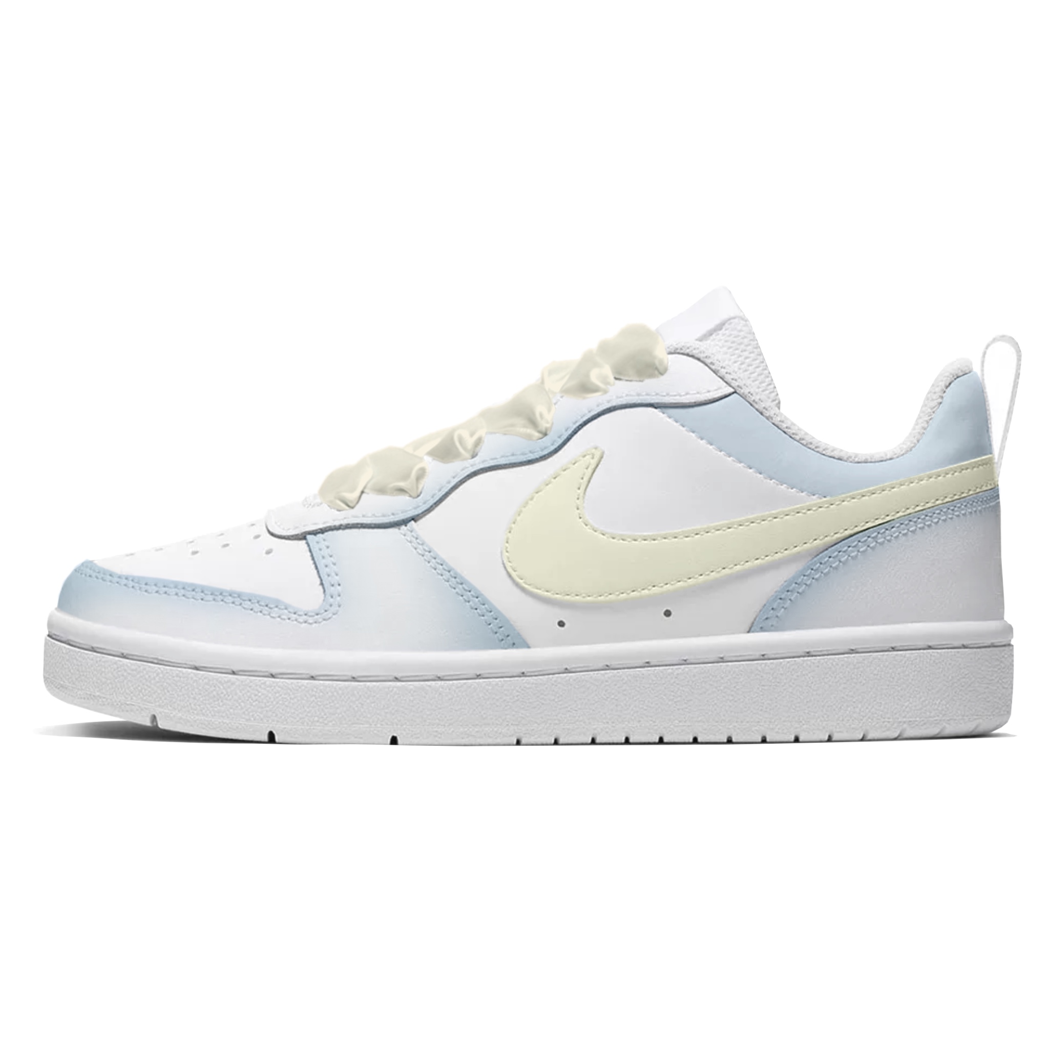 

Nike Court Borough Low 2 нескользящие амортизирующие низкие детские скейтбординг кроссовки light blue для подростков