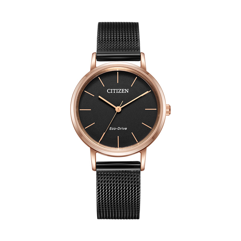 

CITIZEN Часы Ecology Drive Collection Light Powered Quartz Movement Stainless Steel Strap Watch Women's Watch Black Dial, Black