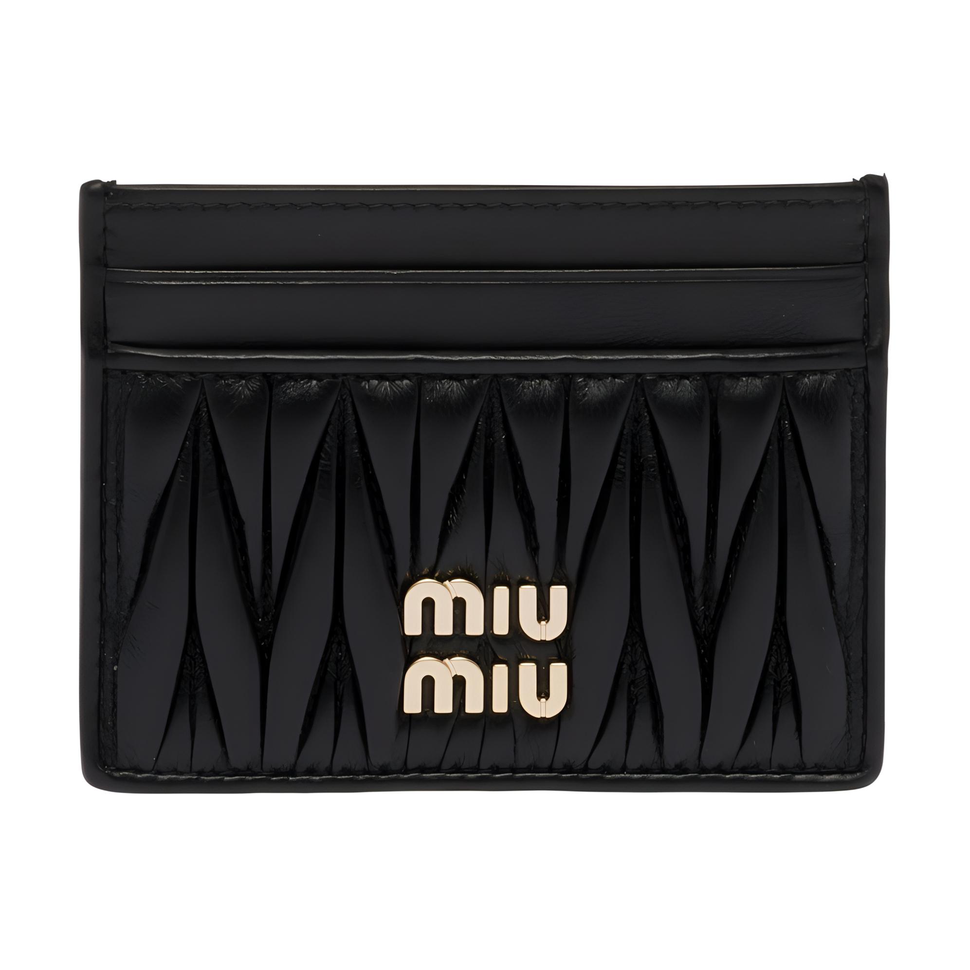 

Мателассе Кардхолдер из овчины женский Black MIU MIU, Set (Bag+Dust Bag)