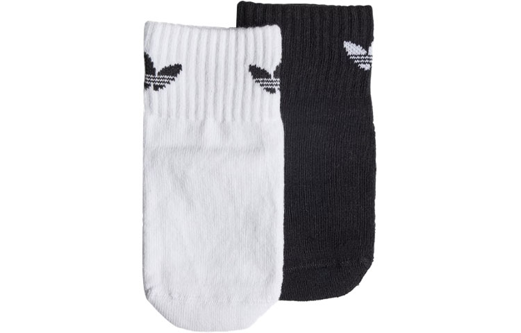 Детские носки Adidas Originals, 2 пары (черный+белый) — фото 2