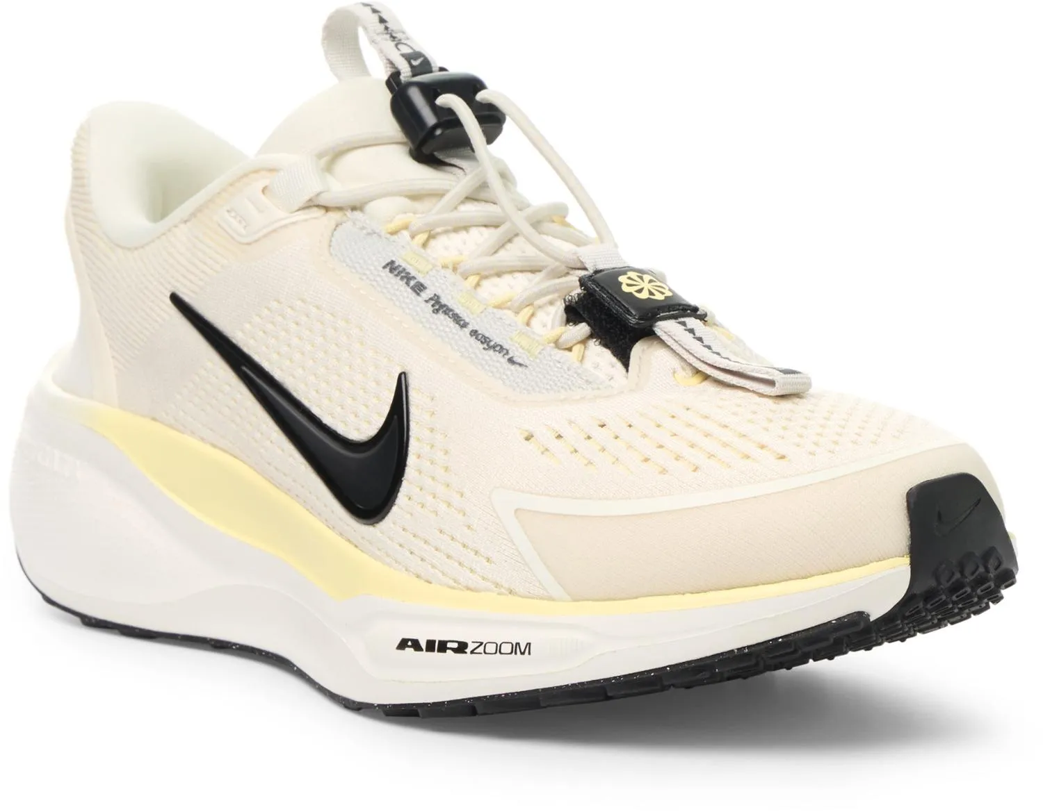 Женские кроссовки для бега по дороге Pegasus Easy-On Nike, Pale Ivory/Black/Soft Yellow — фото 3