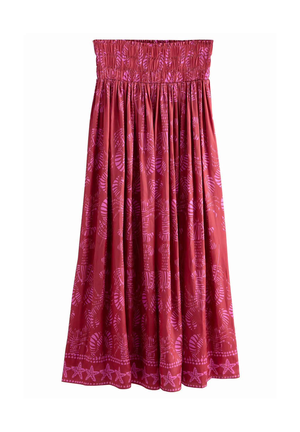 

Юбка макси GLOSSY PRINTED - Pleated skirt Next, красный