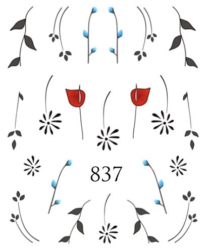 

Водные наклейки для ногтей - №837, Raisin