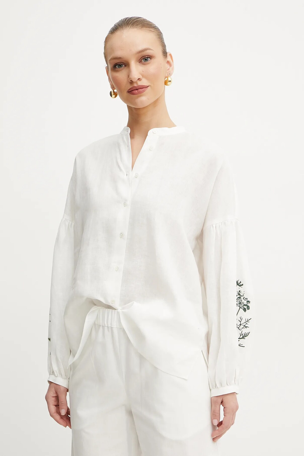 

Льняная рубашка Weekend Max Mara, белый