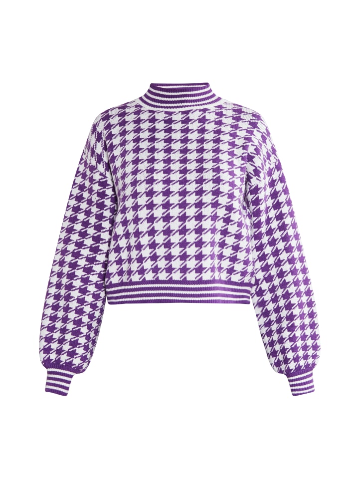 

Женский вязаный свитер темно-фиолетового цвета faina