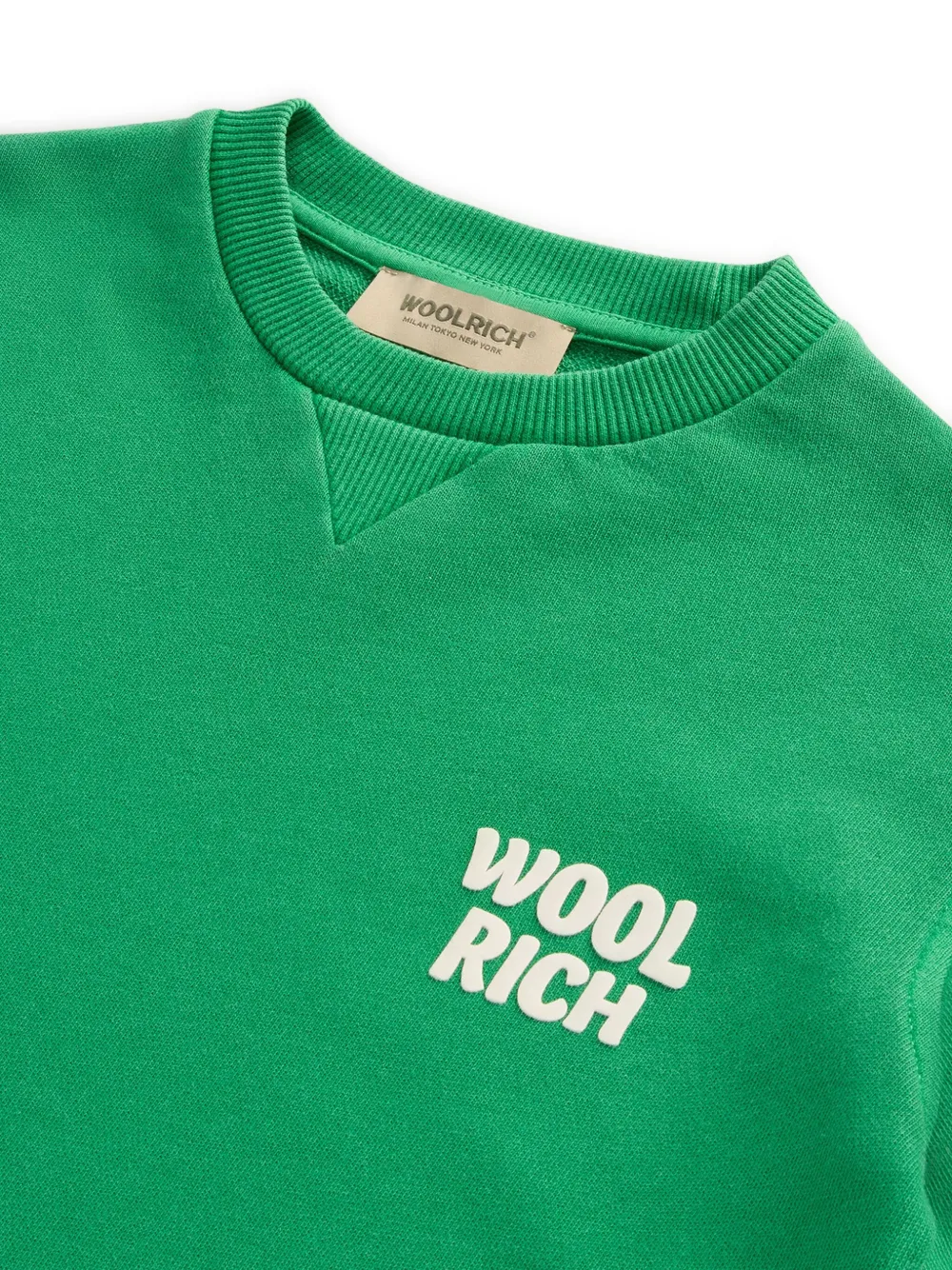 Толстовка с круглым вырезом Woolrich, зеленый — фото 3