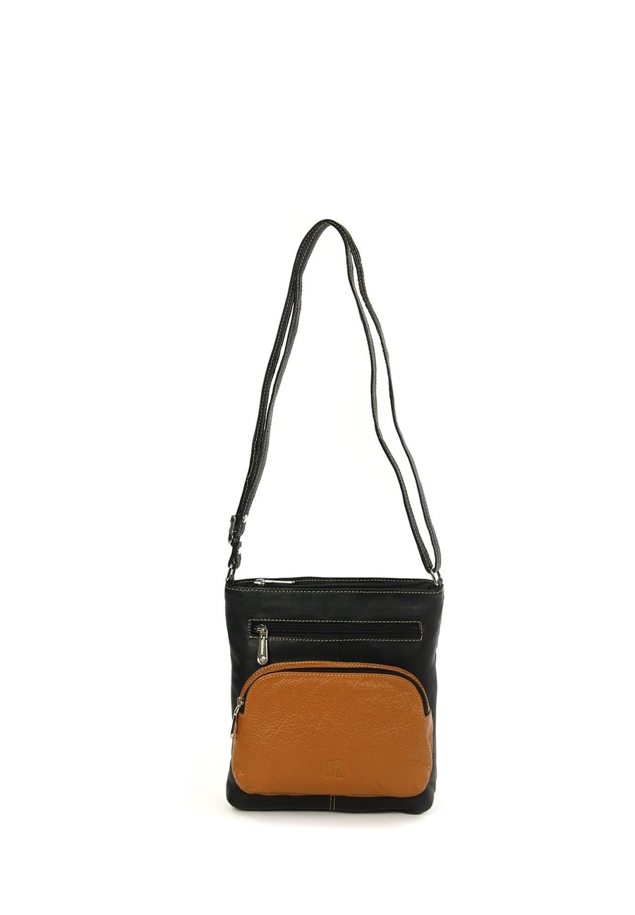 

Сумка кросс-боди DrachenLeder Cross body bag, Schwarz/Braun/Black