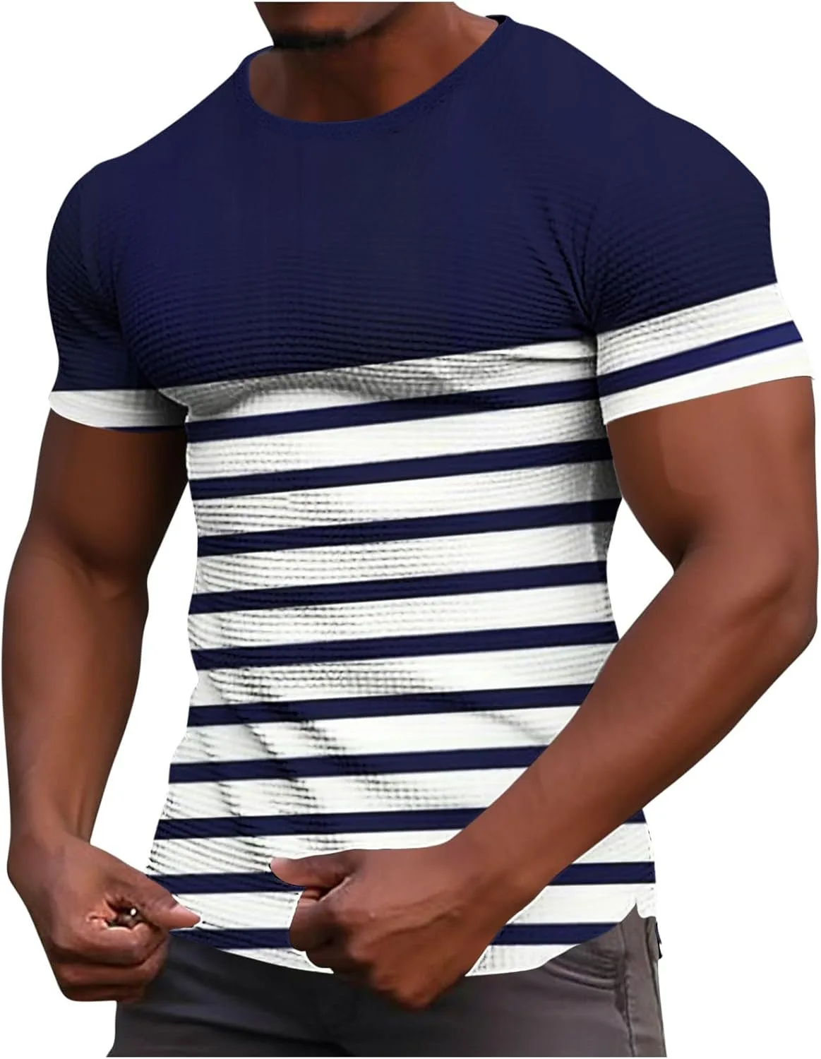 

Футболка мужская Color Block Casual Loose Stretchy