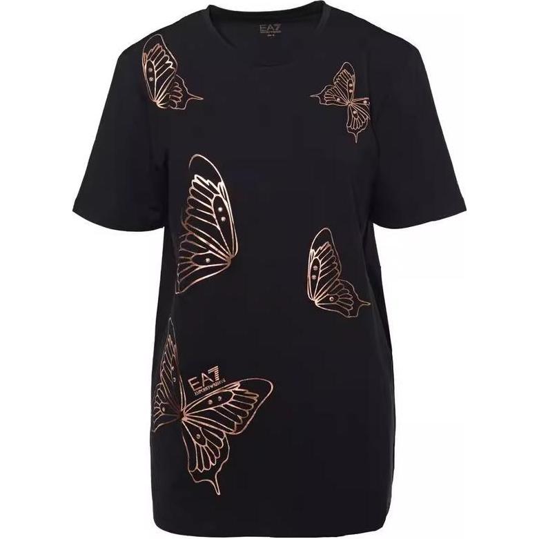 

Emporio Armani Женская футболка EA7, черная, Черный, Emporio Armani Женская футболка EA7, черная