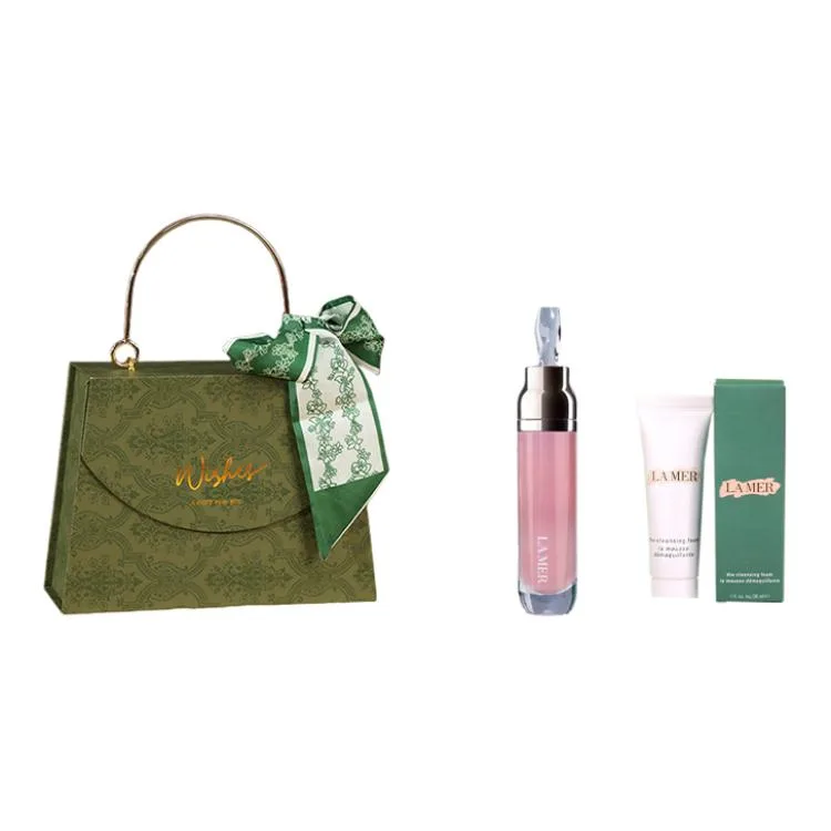 LA MER Набор образцов Mori Style Box из двух предметов для увлажнения и восстановления, La Mer Lip Gloss 7ml + Concentrate 5ml — фото 3