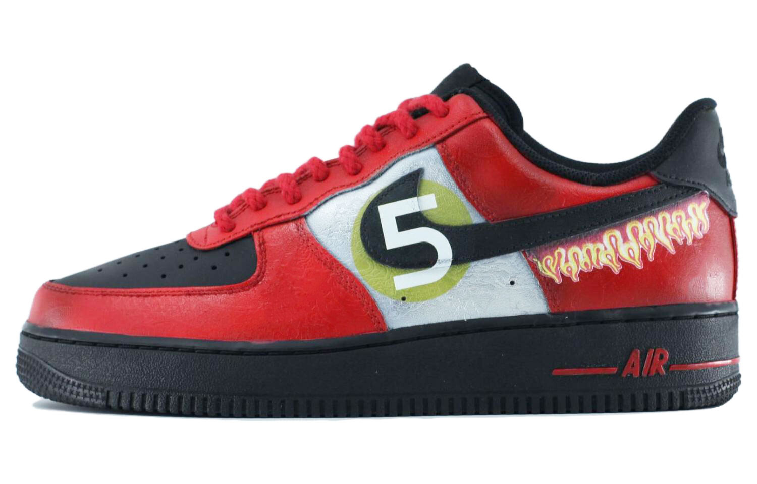 

Кроссовки Nike Air Force 1 Skateboarding Shoes Unisex Low-top Red, красный/черный