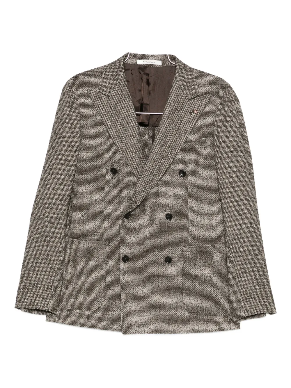 

Двубортный пиджак из шерсти Tagliatore, коричневый