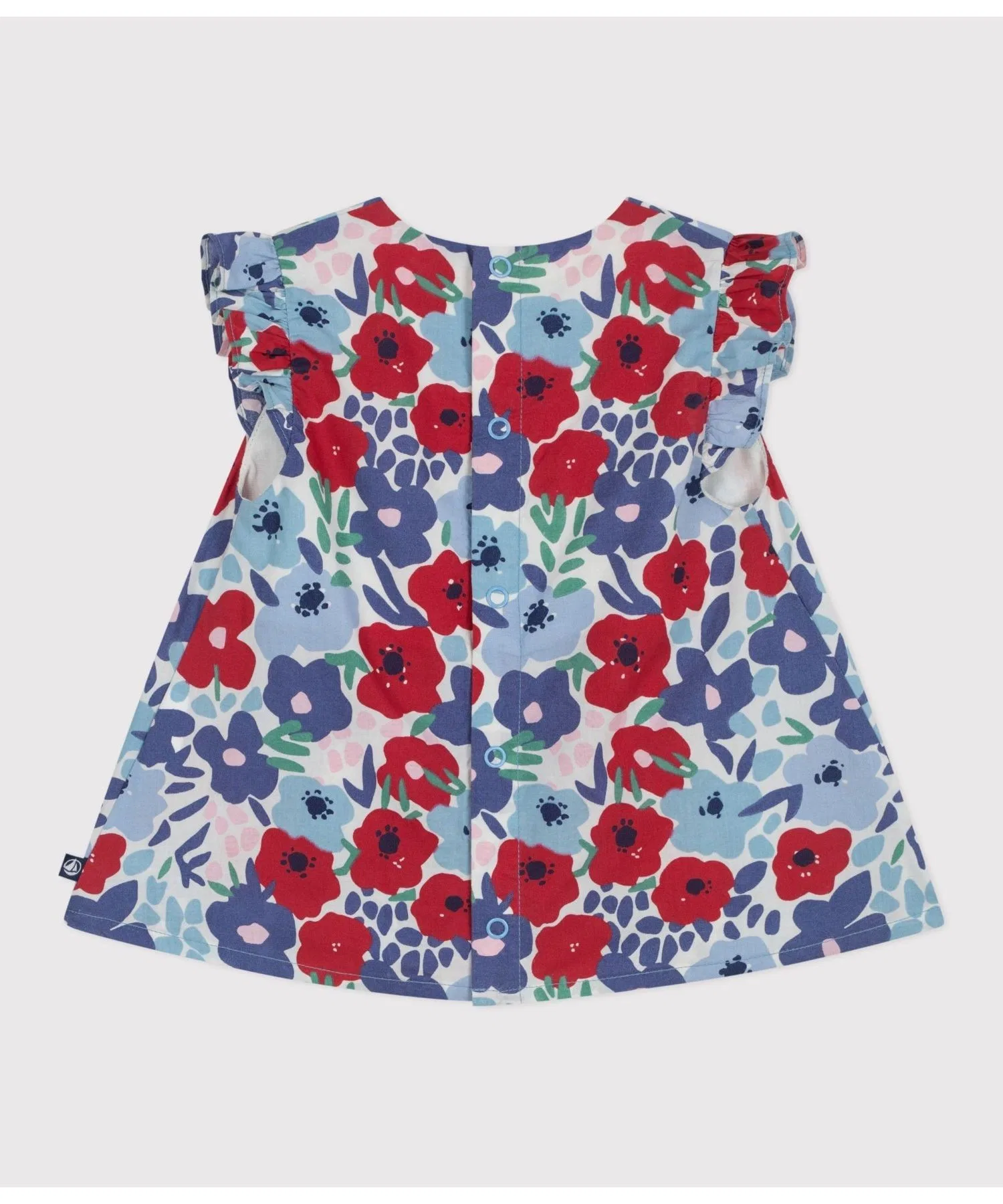 Детская футболка с цветочным принтом PETIT BATEAU белая — фото 2