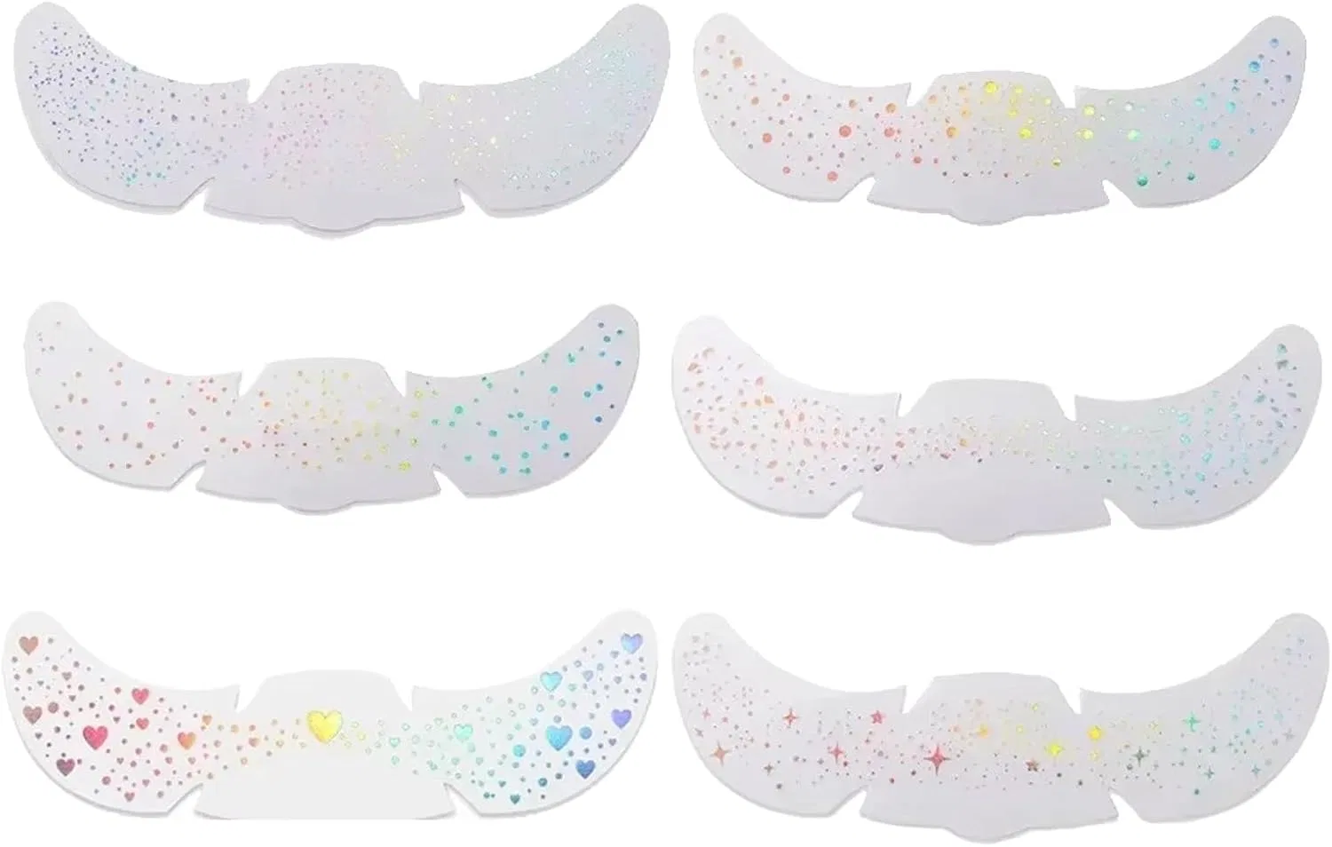 Временные тату-наклейки Glitter Freckles, многоцветные, 6 листов