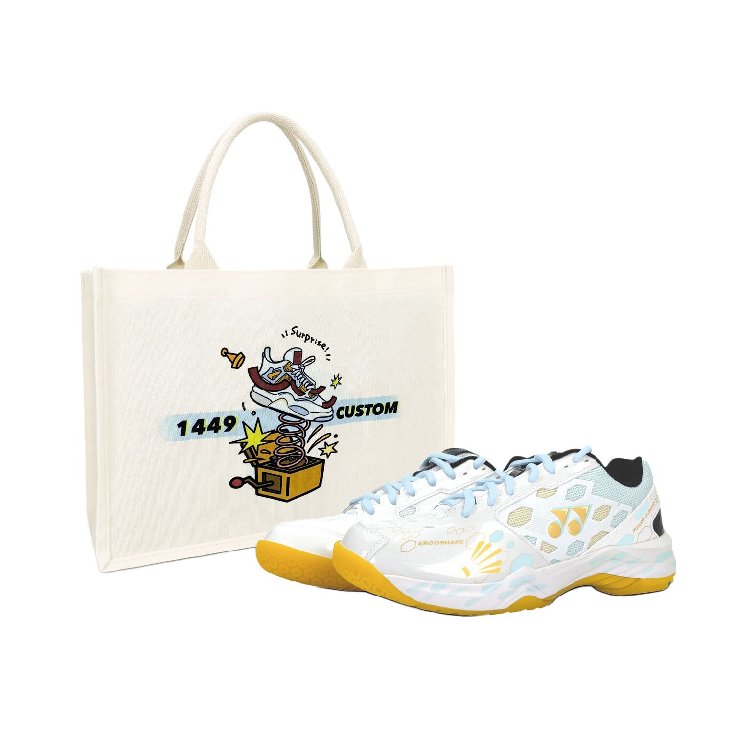 

YONEX Power Cushion устойчивые к истиранию амортизаторы низкие бадминтонные кроссовки Unisex White Blue